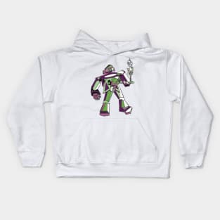 Green Robo Waiter Kids Hoodie